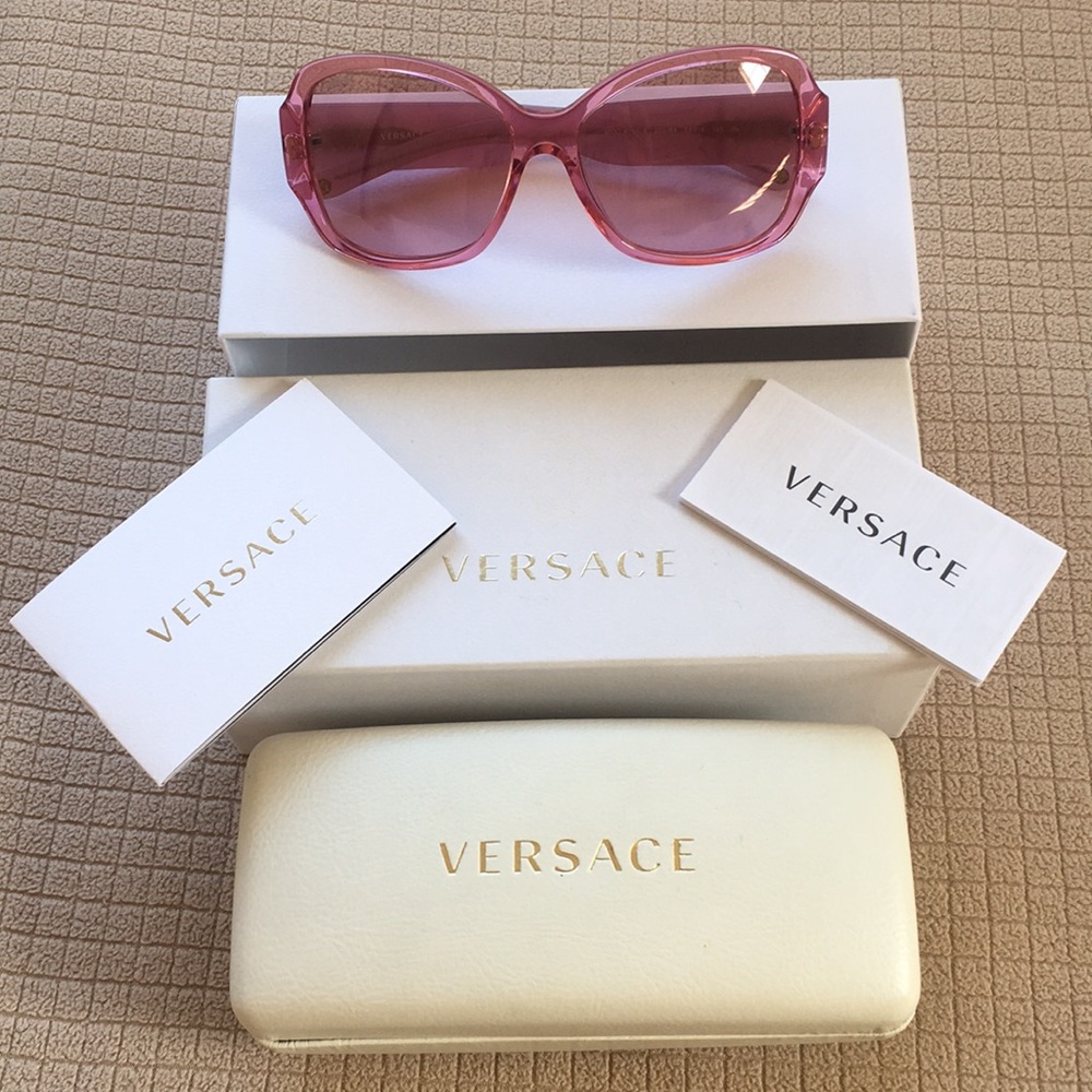 Pink Rose tinted Versace sunglasses